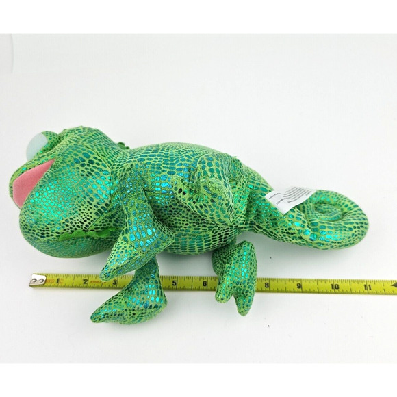Disney PARKS Rapunzel Pascal 12 Inch Plush Chameleon With Metallic Fabric - Picture 8 of 10
